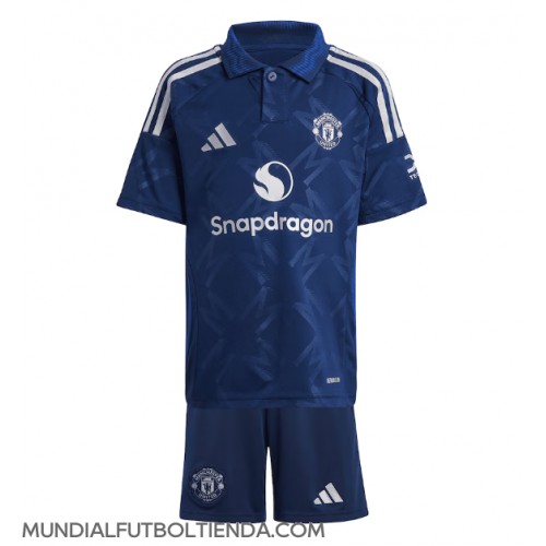 Camiseta Manchester United Segunda Equipación Replica 2024-25 para niños mangas cortas (+ Pantalones cortos)